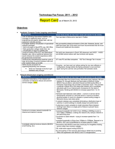 Report Card  – 2012 Technology Fee Focus: 2011