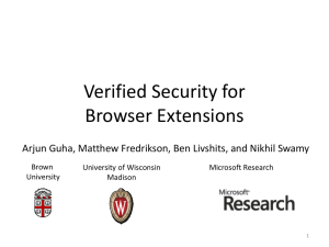 Verified Security for Browser Extensions Brown