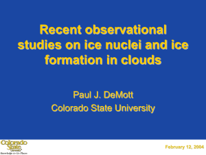 Recent observational studies on ice nuclei and ice formation in clouds