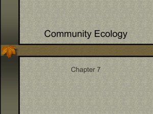 Community Ecology Chapter 7