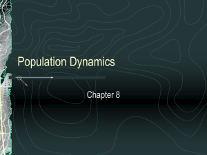 Population Dynamics Chapter 8