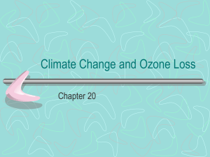 Climate Change and Ozone Loss Chapter 20