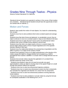 Grades Nine Through Twelve - Physics