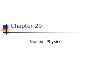 Chapter 29 Nuclear Physics