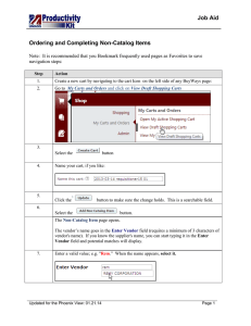 Job Aid  Ordering and Completing Non-Catalog Items