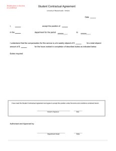 Student Contractual Agreement