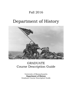 Department of History  Fall 2016 GRADUATE
