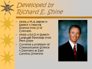 Developed by Richard E. Shine