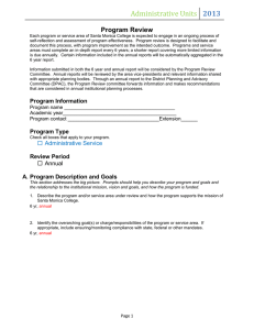 Administrative Units 2013 Program Review