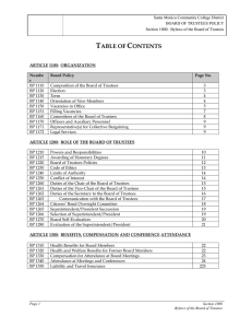 Santa Monica Community College District BOARD OF TRUSTEES POLICY