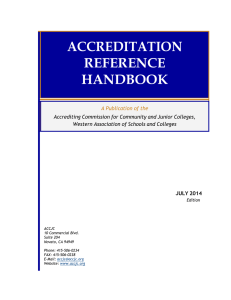 ACCREDITATION REFERENCE HANDBOOK A Publication of the