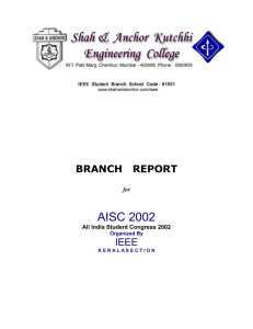 AISC 2002  BRANCH   REPORT IEEE