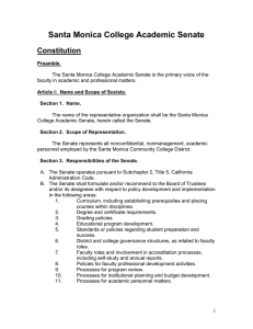 Santa Monica College Academic Senate Constitution