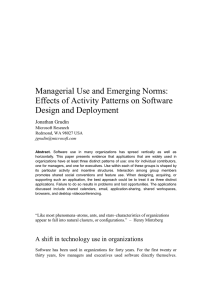 Managerial Use and Emerging Norms: Effects of Activity Patterns on Software
