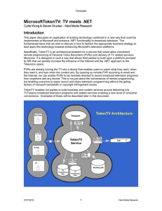 MicrosoftTokenTV: TV meets .NET Introduction – Next Media Research