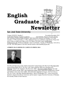 English Graduate Newsletter San José State University