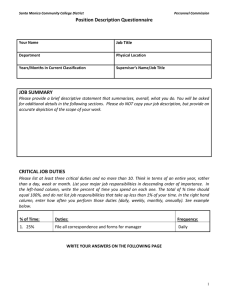 Position Description Questionnaire  Job Title
