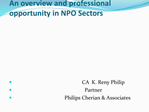 An overview and professional opportunity in NPO Sectors Partner