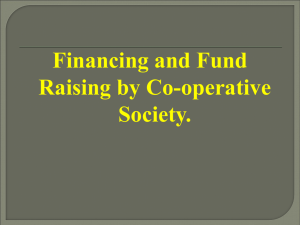 Financing and Fund Raising by Co-operative Society.