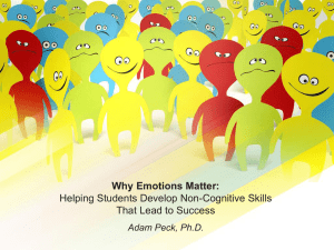 Why Emotions Matter: Helping Students Develop Non-Cognitive Skills That Lead to Success