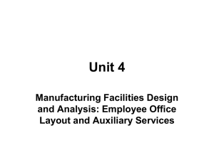 Unit 4 Manufacturing Facilities Design and Analysis: Employee Office Layout and Auxiliary Services