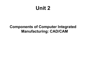 Unit 2 Components of Computer Integrated Manufacturing: CAD/CAM
