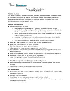 Theater Event Floor Coordinator (PART TIME, ON CALL)