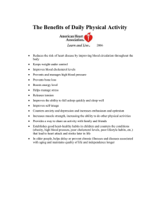 The Benefits of Daily Physical Activity