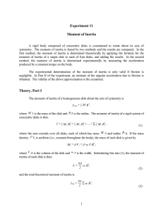 Experiment 11 Moment of Inertia