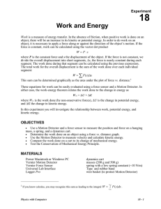 18 Work and Energy Experiment