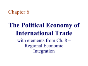 The Political Economy of International Trade Chapter 6