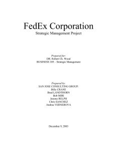 FedEx Corporation  Strategic Management Project