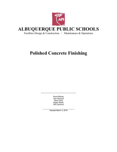 ALBUQUERQUE PUBLIC SCHOOLS Polished Concrete Finishing