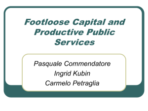 Footloose Capital and Productive Public Services Pasquale Commendatore