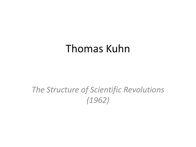 Thomas Kuhn The Structure Of Scientific Revolutions 1962 4214