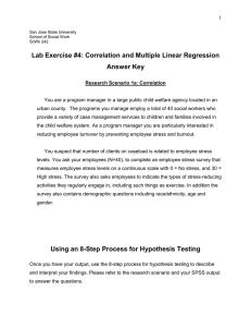 Lab Exercise #4: Correlation and Multiple Linear Regression Answer Key