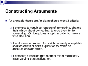 Constructing Arguments