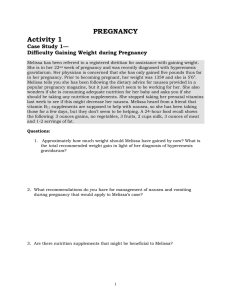 PREGNANCY Activity 1 Case Study 1— Difficulty Gaining Weight during Pregnancy