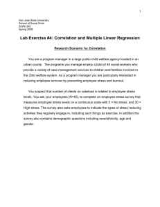 Lab Exercise #4: Correlation and Multiple Linear Regression