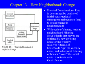 Chapter 13 – How Neighborhoods Change