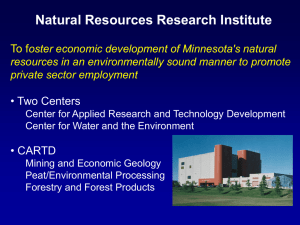 Natural Resources Research Institute To f