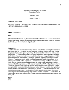 1  Copyright (c) 2007 Florida Law Review Florida Law Review