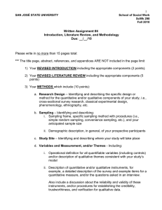 1 Please write in no more than 15 pages total: REVISED INTRODUCTION