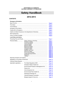 Safety HandBook 2012-2013  CONTENTS