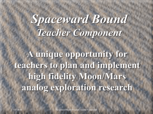 Spaceward Bound Teacher Component