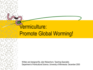 Vermiculture: Promote Global Worming!