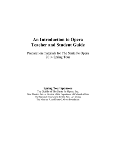 An Introduction to Opera Teacher and Student Guide