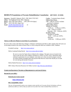 REHB 670 Foundations of Forensic Rehabilitation Consultation