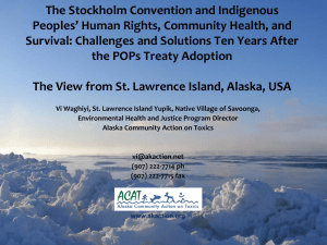 The Stockholm Convention and Indigenous Peoples’ Human Rights, Community Health, and