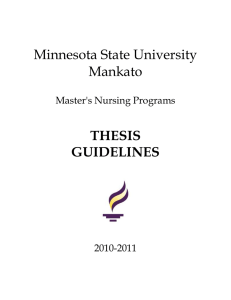 Minnesota State University Mankato THESIS